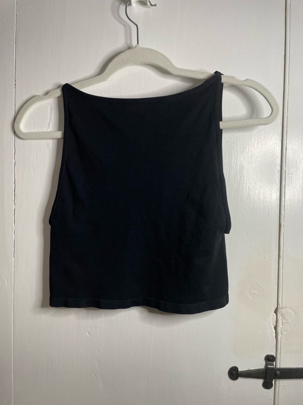 INTIMATELY FREE PEOPLE Black Spandex Blend Crop Cami Size M/L Made in USA - Picture 2 of 5